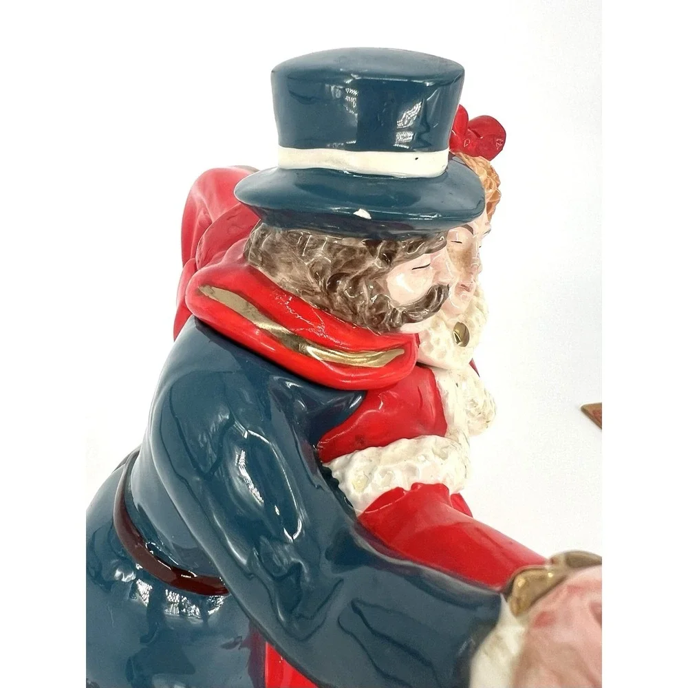 Silvestri Victorian Skater #20516 Skating Couple 6-cup Teapot Vintage 1991